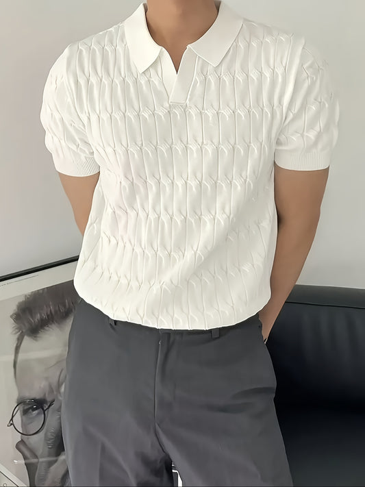 Men’s Short Sleeve Knitted Polo Shirt