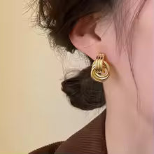 Crown in Cross Earrings
