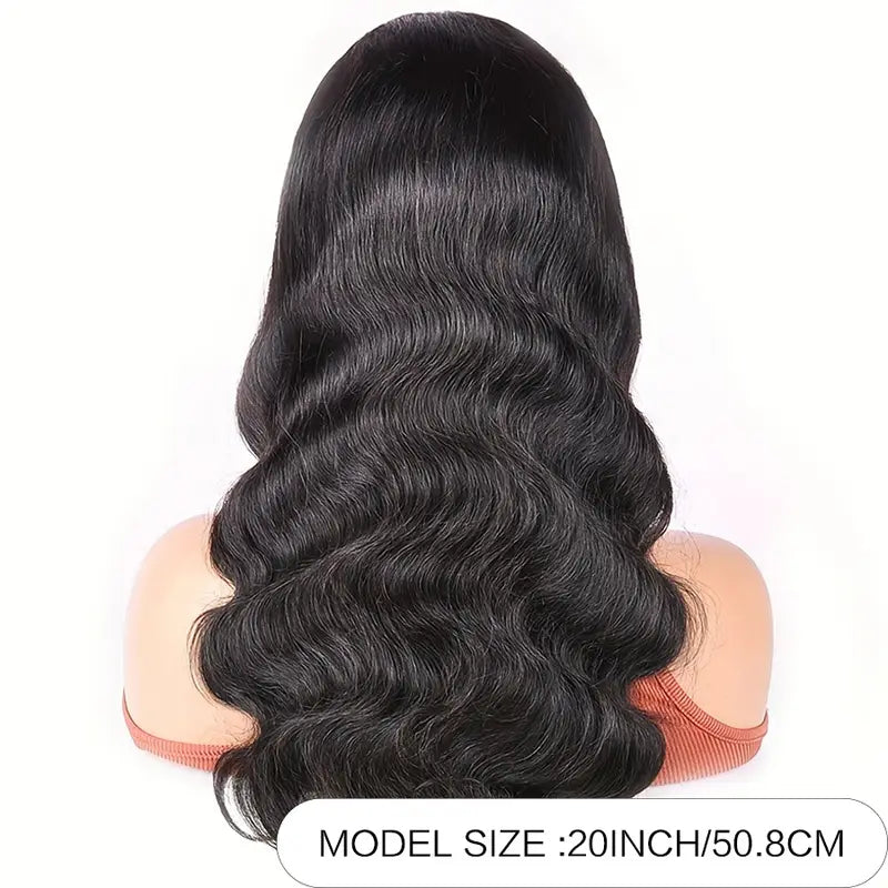 Brazilian short bob wig with bangs showing front and side view